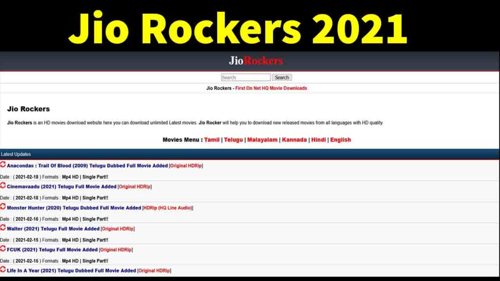 Jio Rockers internet